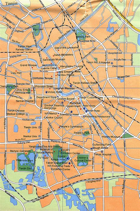Map Of Tianjin Travelsmapscom