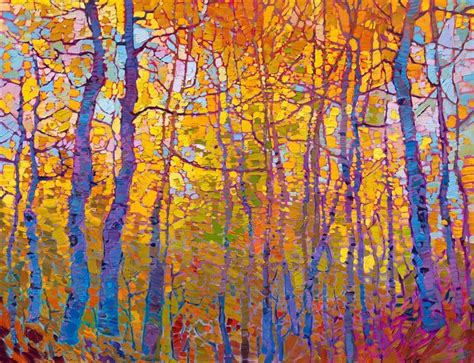 Aspen Fall Colors Original Oil Painting For Sale With A Contemporary