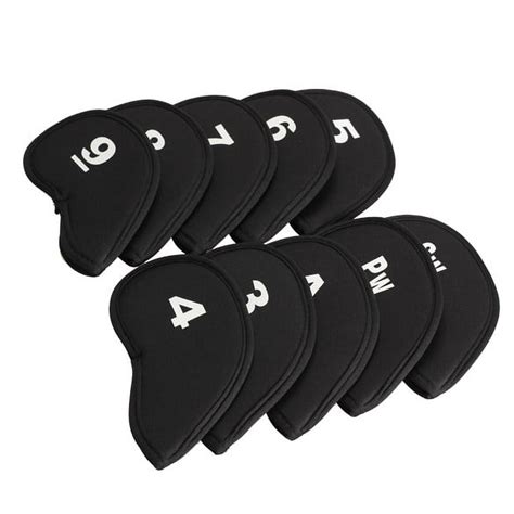 10pcspack New Meshy Golf Iron Covers Set Golf Club Head Cover Fit Most