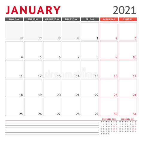 It is a january 2021 calendar with holidays with holidays, helping you plan all kinds of events at the beginning of the year. Calendar Template For January 2021. Business Monthly ...