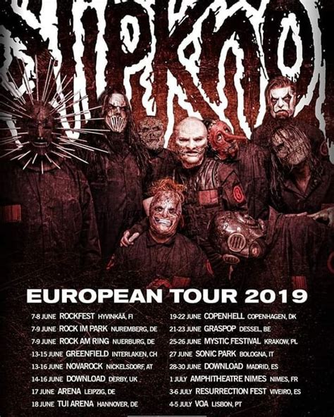 Slipknot Europeantour2019 Numetalneverdie Via Pagenumetal Mais