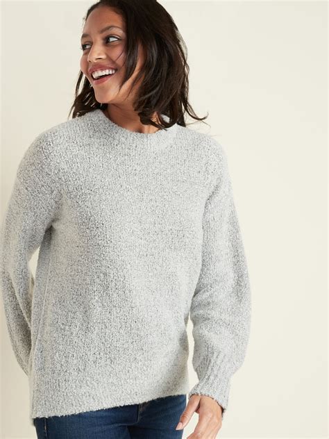 Bouclé Blouson Sleeve Sweater For Women Old Navy Cardigan Sweaters For Women Sweaters For