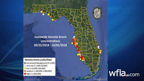 Fwc High Concentrations Of Red Tide Observed Offshore Of Hillsborough
