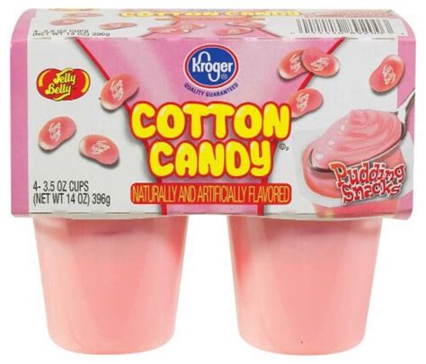 Kroger Jelly Belly Cotton Candy Pudding Snack Cups 4 Ct 35 Oz Kroger