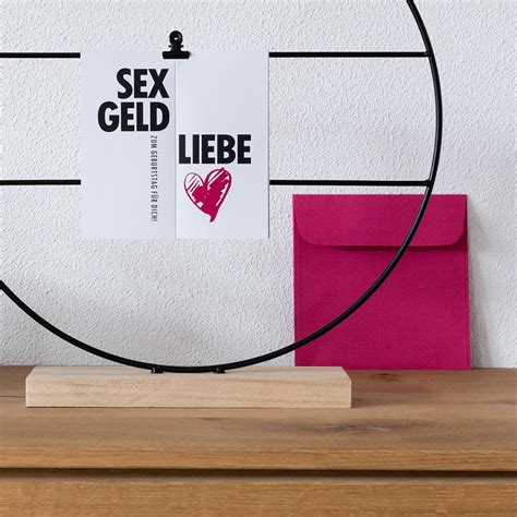 Typop Geburtstagskarte „sex Geld Liebe“ Faltkarte Inkl Umschlag