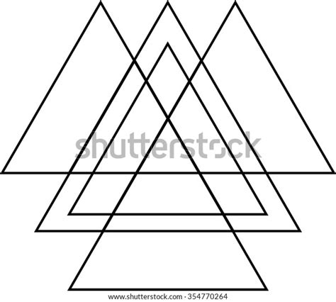 Logo Vector Line Triangles Stock Vector Royalty Free 354770264