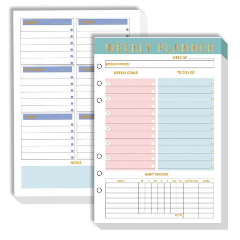 Buy Weekly Planner Undated Weekly To Do List Notepads Organizer Habit