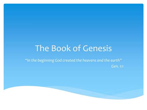 Ppt The Book Of Genesis Powerpoint Presentation Free Download Id