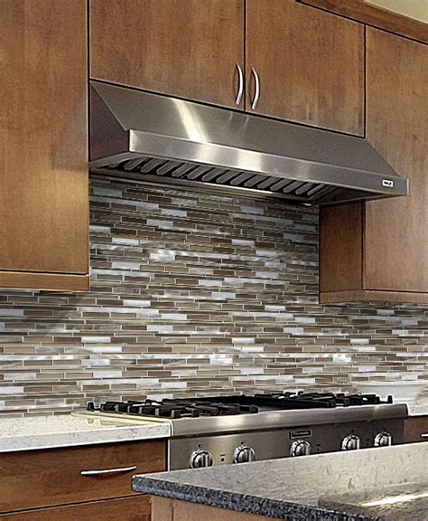 Brown Metal Glass Mixed Mosaic Kitchen Backsplash Tile