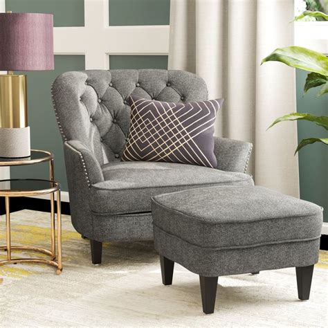 Add a traditional touch to your living room ensemble with this sleek club chair. Heywood Armchair and Ottoman | Furniture, Home decor ...