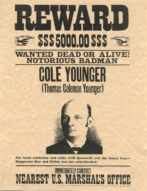 Wanted Poster Wanted Poster Old West Old West Outlaws