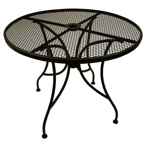 Round Metal Patio Table With Umbrella Hole Cloud Mountain Outdoor