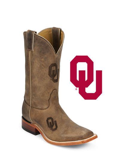 Mens Oklahoma Sooners Square Toe Boot Products16078 Oklahoma
