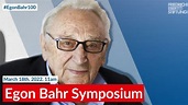 5th Egon-Bahr-Symposium | #EgonBahr100 - YouTube