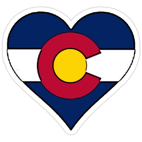 Colorado Flag Heart Stickers By Artisticattitud Redbubble