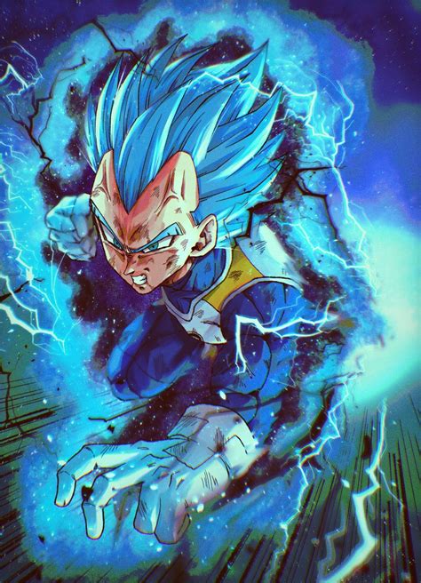Vegeta Super Saiyan Blue Evil Aura In 2021 Anime Dragon Ball Super