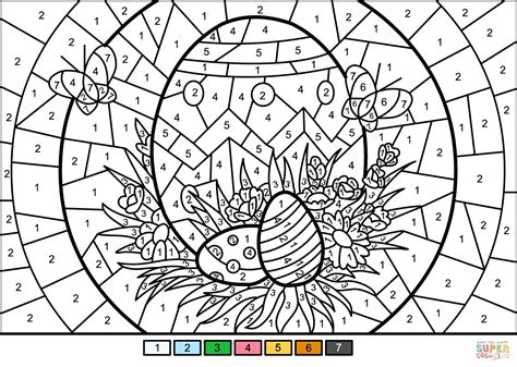 Color By Number Easter Printable