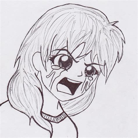 Depressed Sad Anime Girl Crying Drawing Easy Jameslemingthon Blog