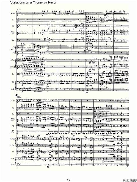 Variations On A Theme By Haydn 海顿主旋律变奏曲（一） 全屏看谱