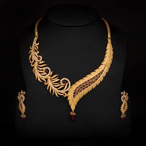 Wedding Wear 22 Carat Pure Gold Handmade Necklace Set At Rs 130000