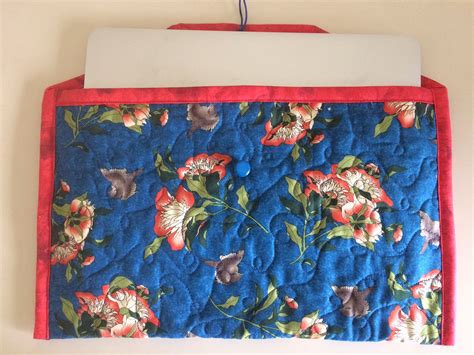 T Floral Quilted Case For Macbook Air Fabric Laptop Sleeve Etsy