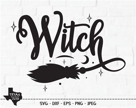 Witch Svg Cut File Halloween Shirt Design Wicked Witches Broomstick