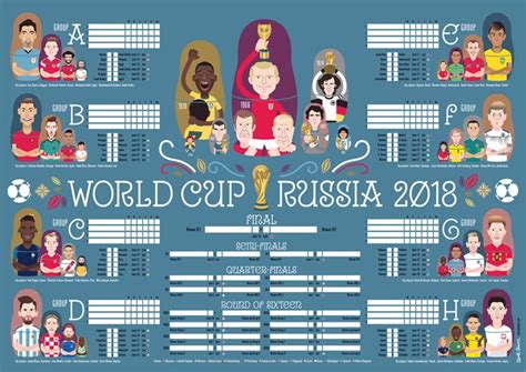 Russia World Cup Wall Chart Labb By Ag