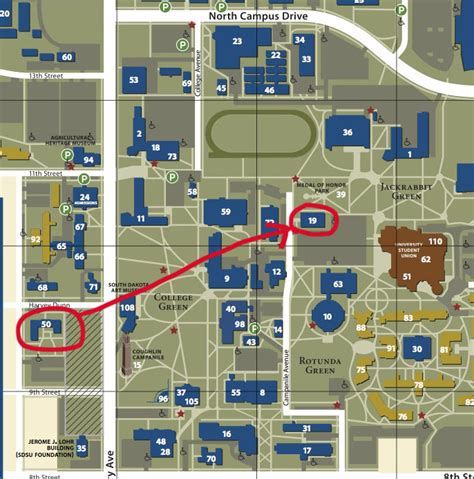 South Dakota State University Campus Map