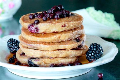 Fluffy Blueberry Oatmeal Pancakes Gluten Free Vegan A Life Well Planted