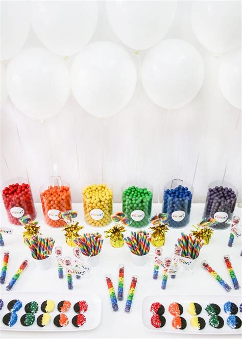 Pin By Bricia On Baby Shower Rainbow Wedding Theme Candy Bar Wedding
