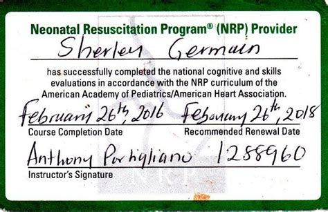 Neonatal Resuscitation Program Sherley Germains Eportfolio