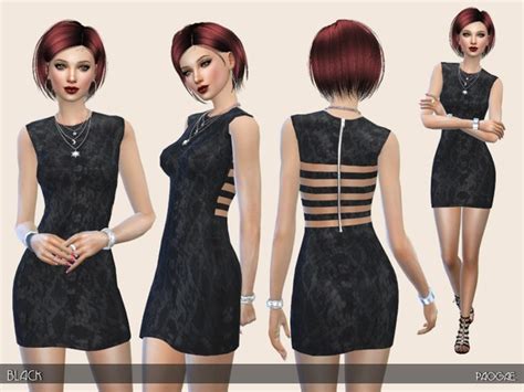 Black Dress By Paogae At Tsr Sims 4 Updates