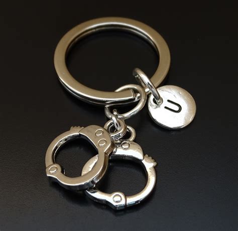 Handcuff Keychain Custom Keychain Custom Key Ring Handcuff Etsy