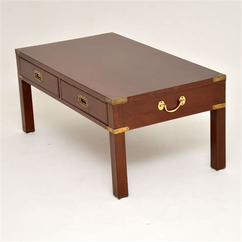 Antique Military Campaign Style Mahogany Coffee Table Marylebone Antiques