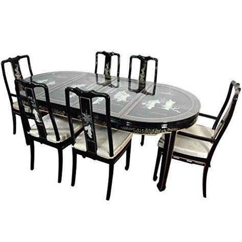 The classic tone complements nearly any decor, so the furniture provides years of functionality. Oriental Furniture Black Mother of Pearl Lacquer Dining ...