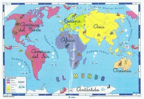 La Clase De Los Piratas Mapa Del Mundo Infantil