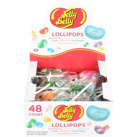 Adam And Brooks Jelly Belly Assorted Flavors Lollipop Candy 06 Ounce