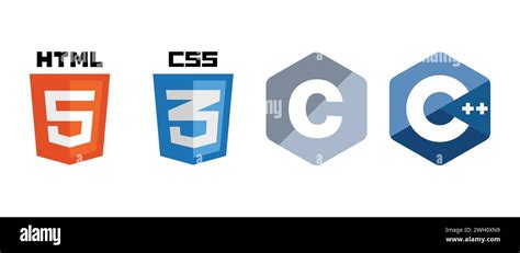 C Plus Plus C Css3 Vector Illustration Editorial Logo Stock Vector