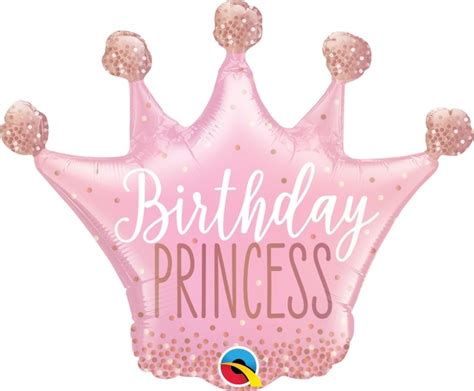 Buy 14 Birthday Princess Crown Balloons For Only 124 Cad By Qualatex