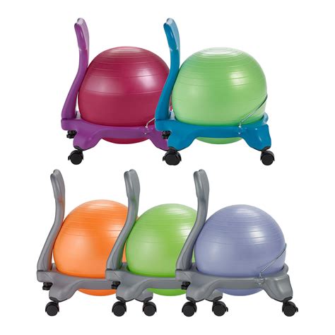 Gaiam Kids Balance Ball Chair Blue And Green Exercise