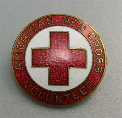 Vintage Wwii Red Cross Volunteer Enamel Award By Jujubeezcloset 10