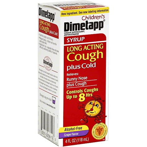 Dimetapp Childrens Long Acting Cough Plus Cold Syrup Grape