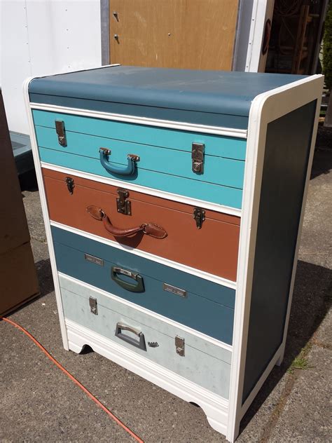 Vintage Suitcase Dresser In Fusion Mineral Paint Contact Relovingca
