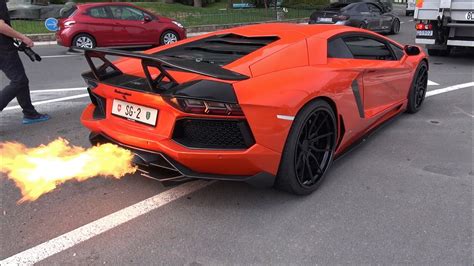 Insane Lamborghini Aventador W Capristo Exhaust Shooting Flames