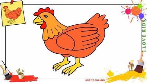 How To Draw A Chicken 3 Easy And Slowly Step By Step For Kids Beginners