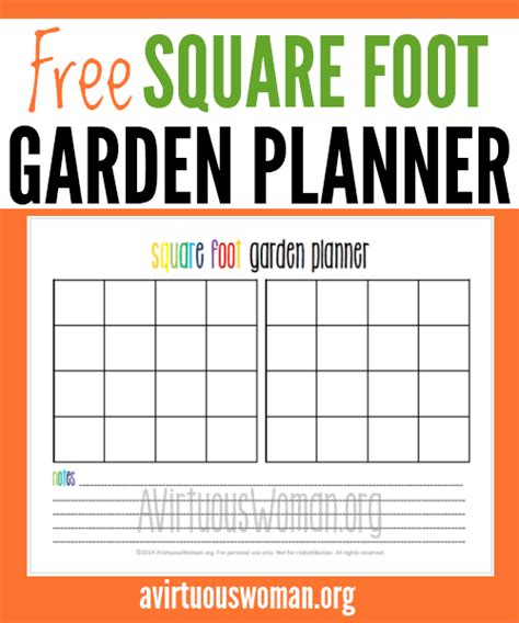 Here's everything you need to set up a garden planner, and it's free! Printable Square Foot Garden Planner