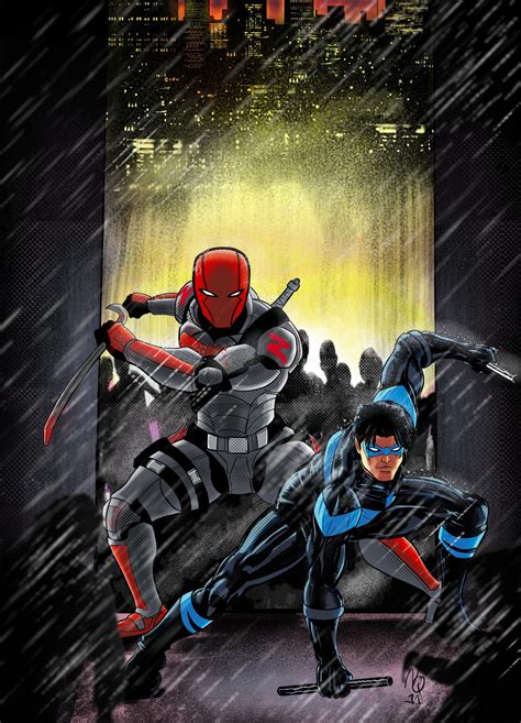 Red Hood And Nightwing Art
