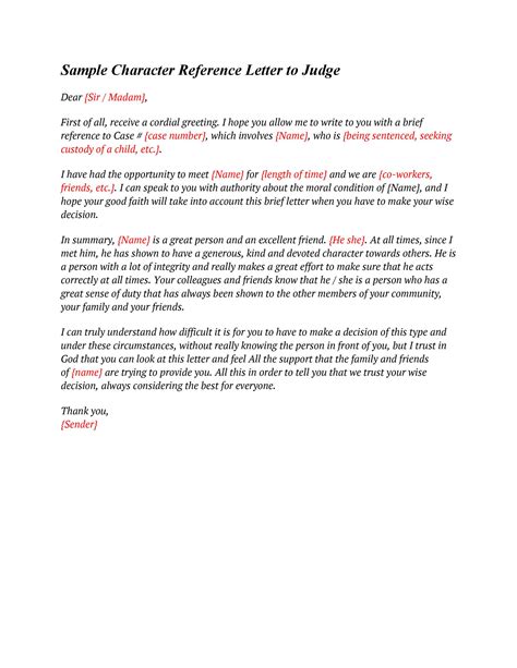 Writing a letter to the judge before sentencing. Character Letter For Court Sample - Letter