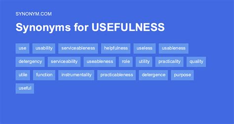 Another Word For Usefulness Synonyms And Antonyms