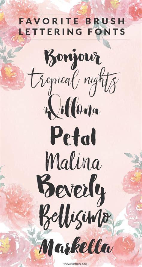 Find and save ideas about hand lettering on pinterest, the world's catalog of ideas. FAVORITE BRUSH LETTERING FONTS - Inkstruck Studio